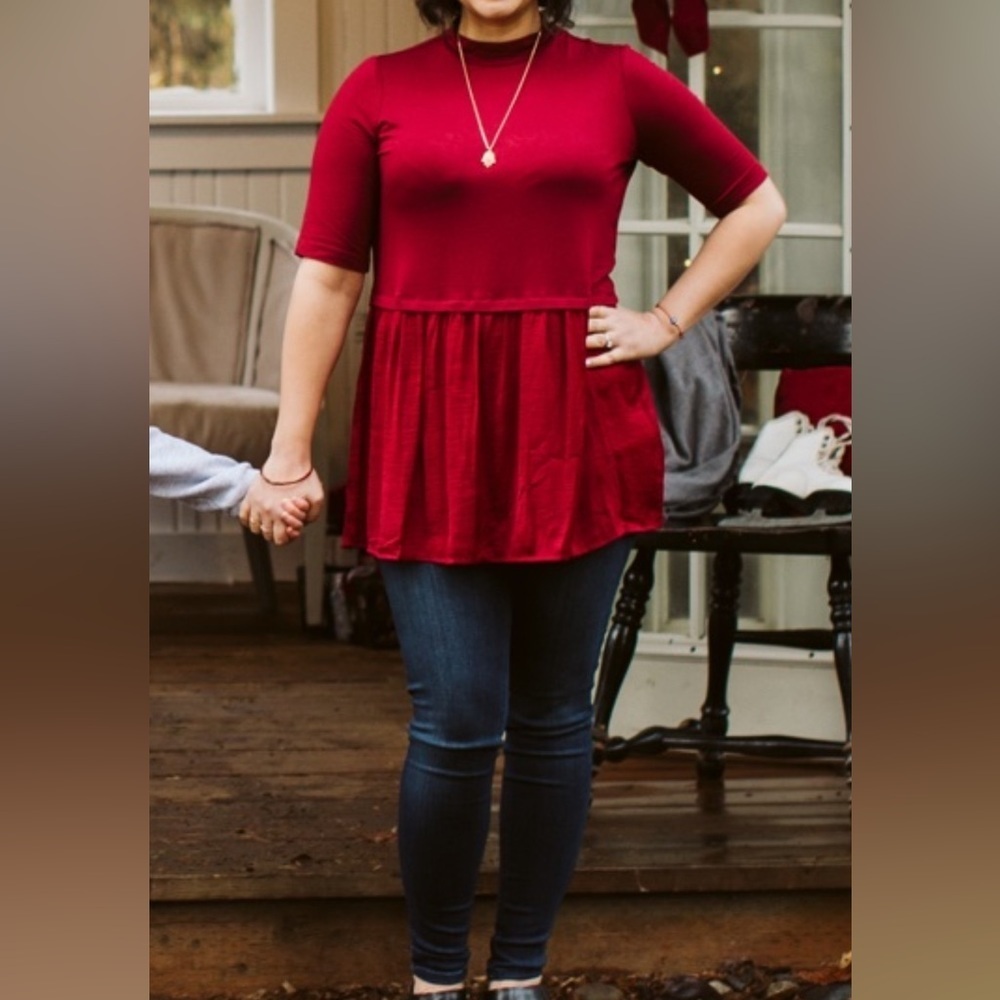 A Pea in the Pod Maternity Top perfect for Christmas!